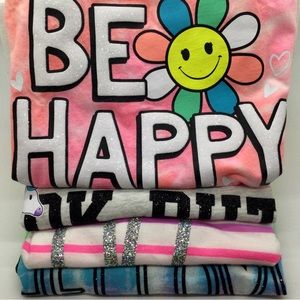 Girls T-shirts lot 4 tops Justice incudes 2 tank tops & 2 T-shirts)
